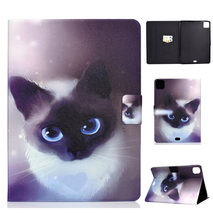 For iPad Pro 11 2024 Voltage Colored Drawing Smart Leather Tablet Case(Blue Eyed Cat) - iPad Pro 11 2024 Cases by PMC Jewellery | Online Shopping South Africa | PMC Jewellery | Buy Now Pay Later Mobicred