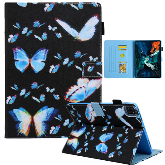 For iPad Pro 11 2024 Colored Drawing Leather Smart Tablet Case(Dream Blue Butterfly) - iPad Pro 11 2024 Cases by PMC Jewellery | Online Shopping South Africa | PMC Jewellery | Buy Now Pay Later Mobicred