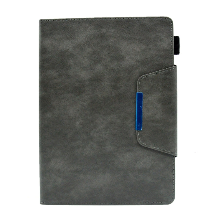 For iPad Pro 11 2024 Suede Cross Texture Magnetic Clasp Leather Smart Tablet Case(Grey) - iPad Pro 11 2024 Cases by PMC Jewellery | Online Shopping South Africa | PMC Jewellery | Buy Now Pay Later Mobicred