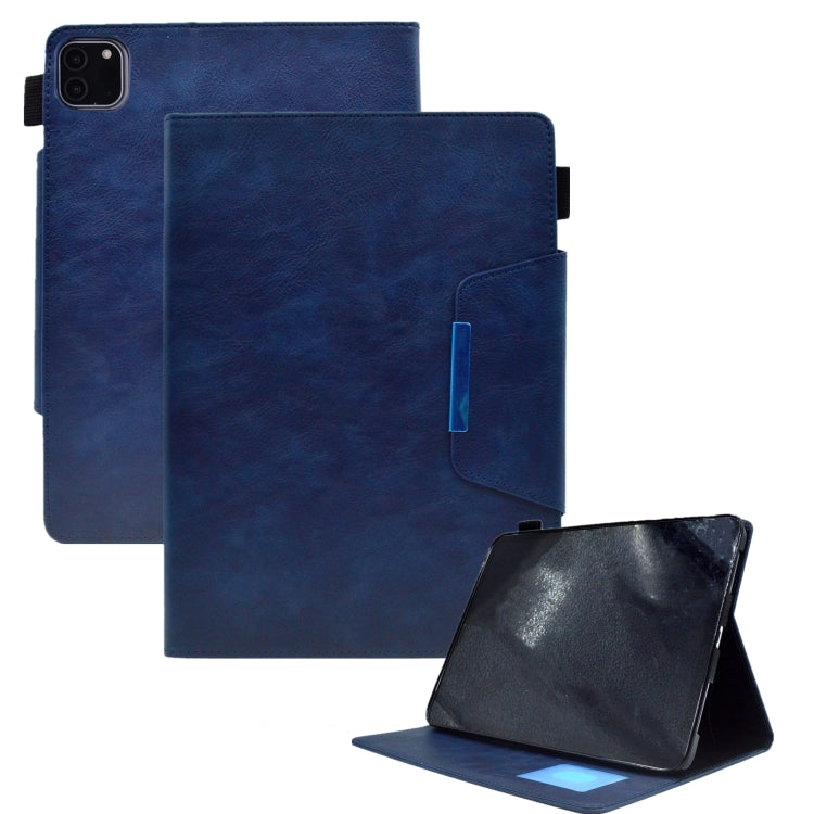 For iPad Pro 11 2024 Suede Cross Texture Magnetic Clasp Leather Smart Tablet Case(Blue) - iPad Pro 11 2024 Cases by PMC Jewellery | Online Shopping South Africa | PMC Jewellery | Buy Now Pay Later Mobicred