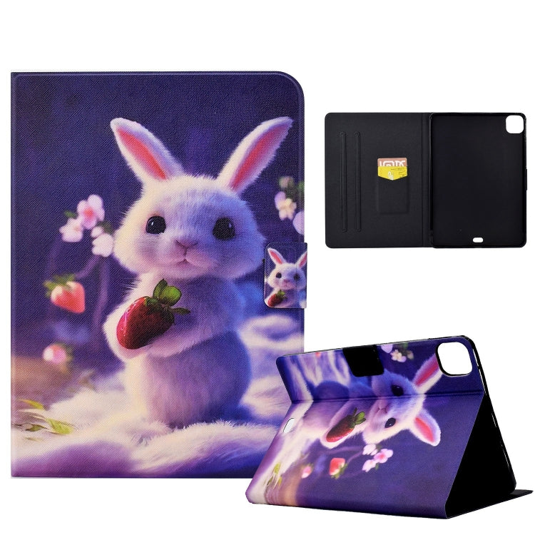 For iPad Pro 11 2024 Voltage Colored Drawing Smart Leather Tablet Case(Strawberry Bunny) - iPad Pro 11 2024 Cases by PMC Jewellery | Online Shopping South Africa | PMC Jewellery | Buy Now Pay Later Mobicred