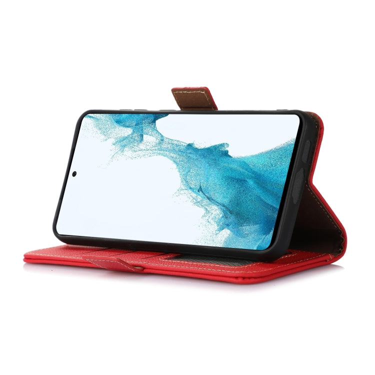 For iPhone 16 Pro Max Side-Magnetic TJ Genuine Leather RFID Phone Case(Red) - iPhone 16 Pro Max Cases by PMC TechLife | Online Shopping South Africa | PMC TechLife | Buy Now Pay Later Mobicred