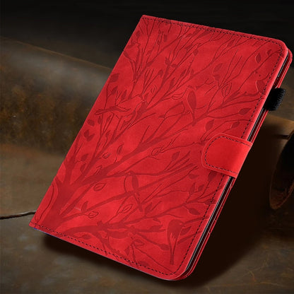 For iPad Pro 11 2024 Fortune Tree Embossed Leather Smart Tablet Case(Red) - iPad Pro 11 2024 Cases by PMC Jewellery | Online Shopping South Africa | PMC Jewellery | Buy Now Pay Later Mobicred