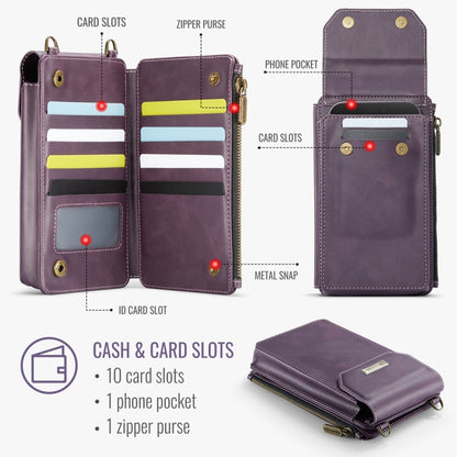 CaseMe Me40 Vertical Multifunctional Shoulder Crossbody Phone Bag(Purple) -  by CaseMe | Online Shopping South Africa | PMC Jewellery | Buy Now Pay Later Mobicred