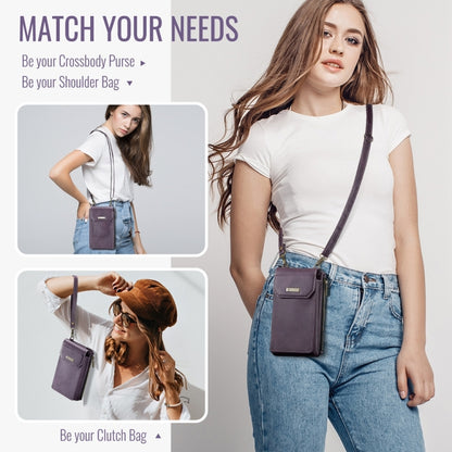 CaseMe Me40 Vertical Multifunctional Shoulder Crossbody Phone Bag(Purple) -  by CaseMe | Online Shopping South Africa | PMC Jewellery | Buy Now Pay Later Mobicred