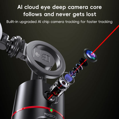 Yesido SF20 Magnetic 360 Degree Rotating Smart Al Auto Face Tracking PTZ Bracket(Black) - Selfie Sticks by Yesido | Online Shopping South Africa | PMC Jewellery | Buy Now Pay Later Mobicred