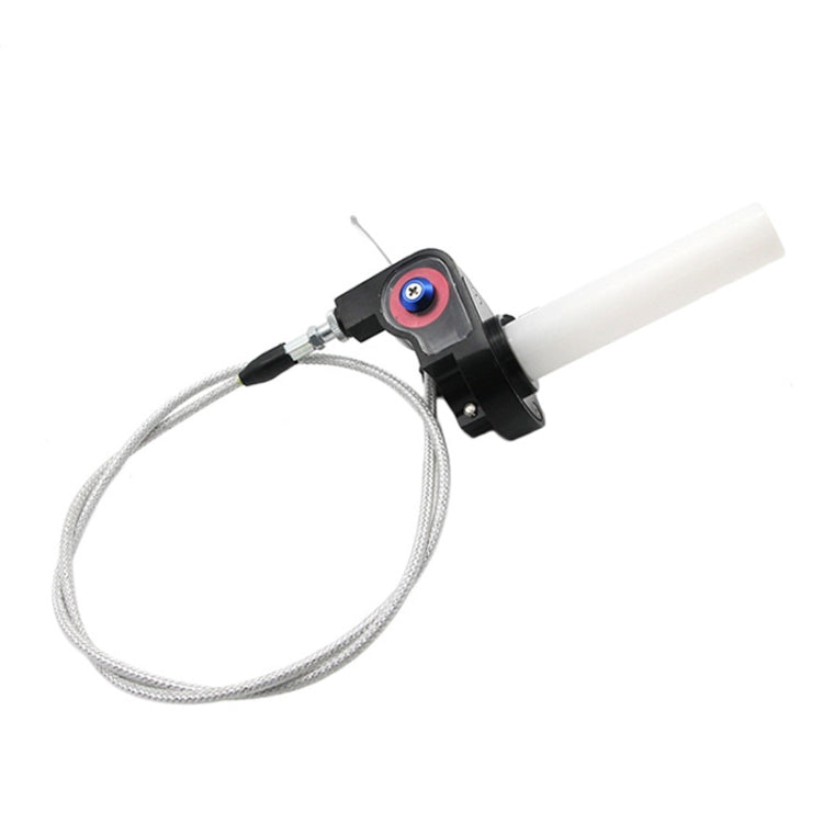 Off-road Motorcycle Modified 22mm Handle Throttle Clamp Hand Grip Big Torque Oil Visual Throttle Accelerator for with Cable(Red with Silver Throttle Cable) - Grips by PMC Jewellery | Online Shopping South Africa | PMC Jewellery | Buy Now Pay Later Mobicred