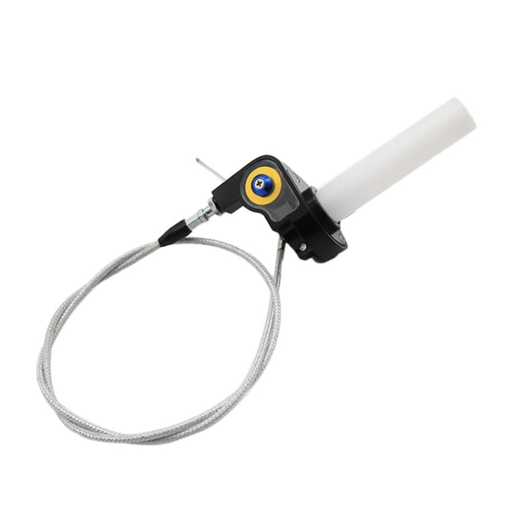 Off-road Motorcycle Modified 22mm Handle Throttle Clamp Hand Grip Big Torque Oil Visual Throttle Accelerator for with Cable(Gold with Silver Throttle Cable) - Grips by PMC TechLife | Online Shopping South Africa | PMC TechLife | Buy Now Pay Later Mobicred
