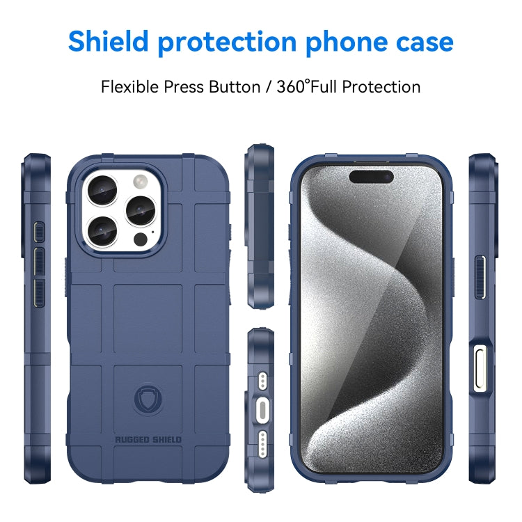 For iPhone 16 Pro Full Coverage Shockproof TPU Phone Case(Blue) - iPhone 16 Pro Cases by PMC Jewellery | Online Shopping South Africa | PMC Jewellery | Buy Now Pay Later Mobicred