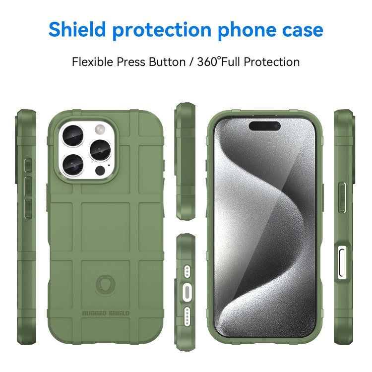 For iPhone 16 Pro Full Coverage Shockproof TPU Phone Case(Green) - iPhone 16 Pro Cases by PMC Jewellery | Online Shopping South Africa | PMC Jewellery | Buy Now Pay Later Mobicred