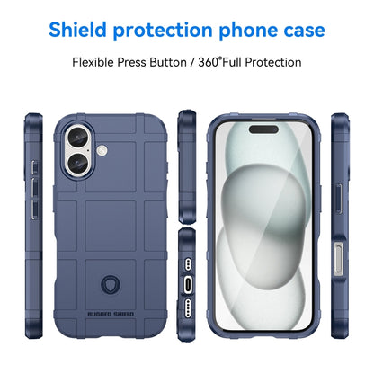 For iPhone 16 Full Coverage Shockproof TPU Phone Case(Blue) - iPhone 16 Cases by PMC Jewellery | Online Shopping South Africa | PMC Jewellery | Buy Now Pay Later Mobicred