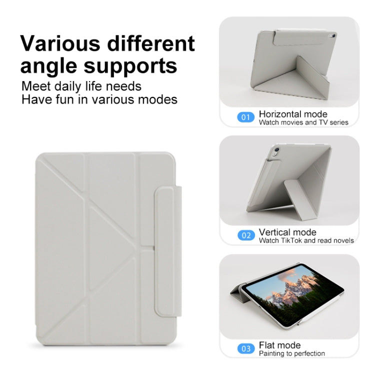 For iPad Air 11 2024 Y-Shape Double-sided Clip Magnetic Smart Tablet Case(Light Grey) - iPad Air 11 2024 Cases by PMC Jewellery | Online Shopping South Africa | PMC Jewellery | Buy Now Pay Later Mobicred