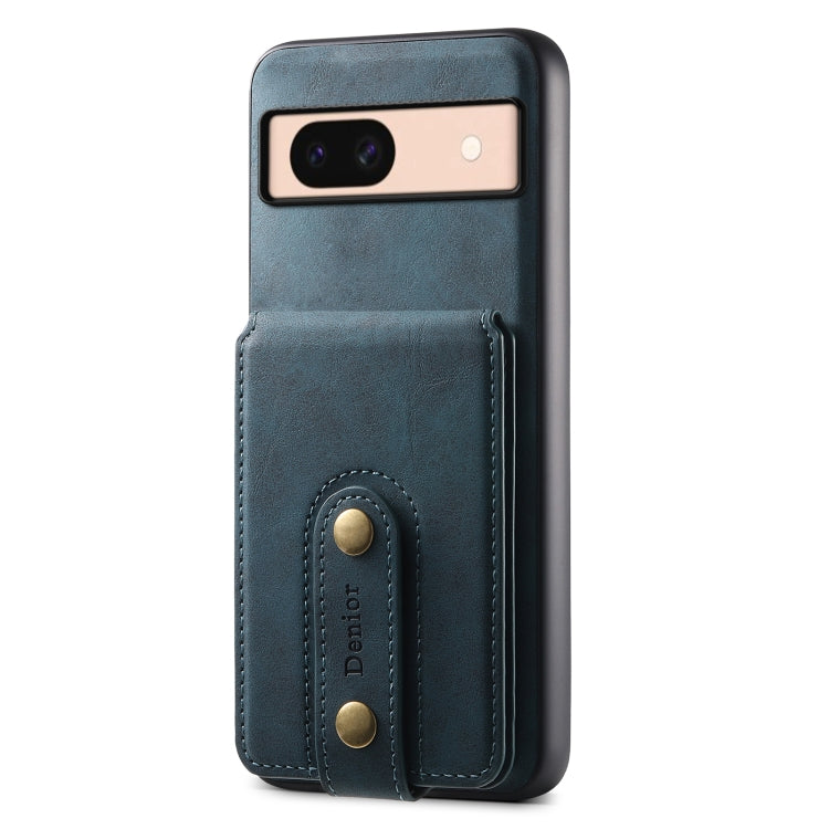 For Google Pixel 8a Denior D14 NK Retro Pattern MagSafe Magnetic Card Holder Leather Phone Case(Blue) - free shipping - PMC TechLife - Order now!