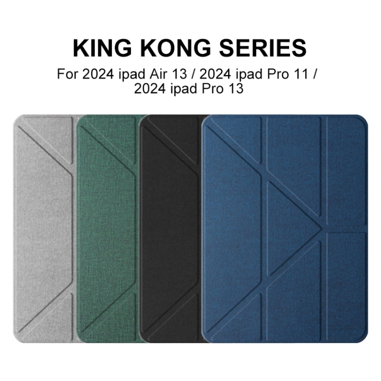 For iPad Air 13 2024 Mutural Multi-fold Smart Leather Tablet Case(Grey) - iPad Air 13 2024 Cases by Mutural | Online Shopping South Africa | PMC Jewellery | Buy Now Pay Later Mobicred