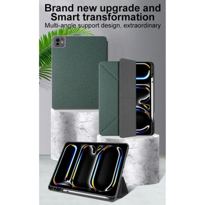 For iPad Pro 13 2024 Mutural Multi-fold Smart Leather Tablet Case(Green) - iPad Pro 13 2024 Cases by Mutural | Online Shopping South Africa | PMC Jewellery | Buy Now Pay Later Mobicred