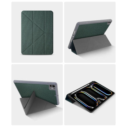 For iPad Pro 11 2024 Mutural Multi-fold Smart Leather Tablet Case(Grey) - iPad Pro 11 2024 Cases by Mutural | Online Shopping South Africa | PMC Jewellery | Buy Now Pay Later Mobicred