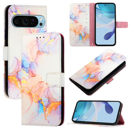 For Google Pixel 9 PT003 Marble Pattern Flip Leather Phone Case(Galaxy Marble White) - Google Cases by PMC Jewellery | Online Shopping South Africa | PMC Jewellery | Buy Now Pay Later Mobicred