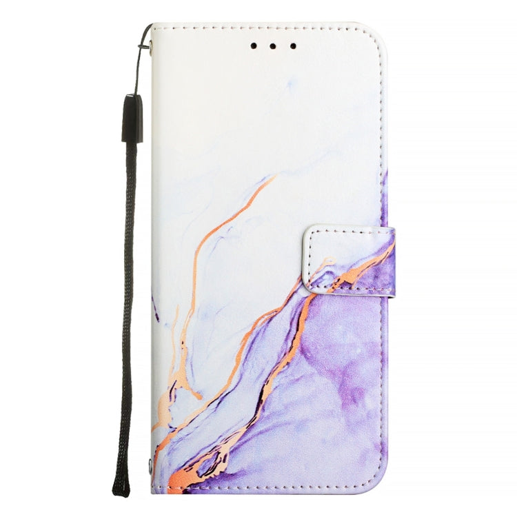 For Google Pixel 9 Pro XL PT003 Marble Pattern Flip Leather Phone Case(White Purple) - Google Cases by PMC TechLife | Online Shopping South Africa | PMC TechLife | Buy Now Pay Later Mobicred