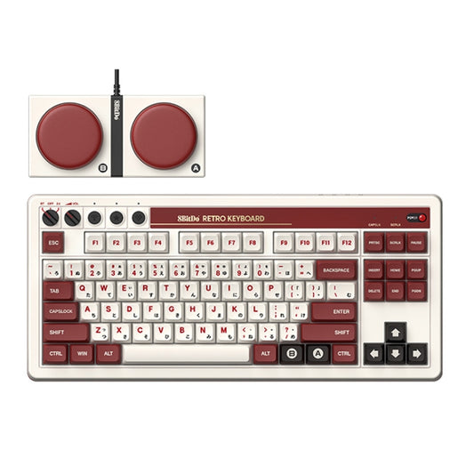 8Bitdo Retro Wireless Bluetooth Tri-Mode Mechanical Keyboard(Red) - Wired Keyboard by 8BitDo | Online Shopping South Africa | PMC Jewellery | Buy Now Pay Later Mobicred