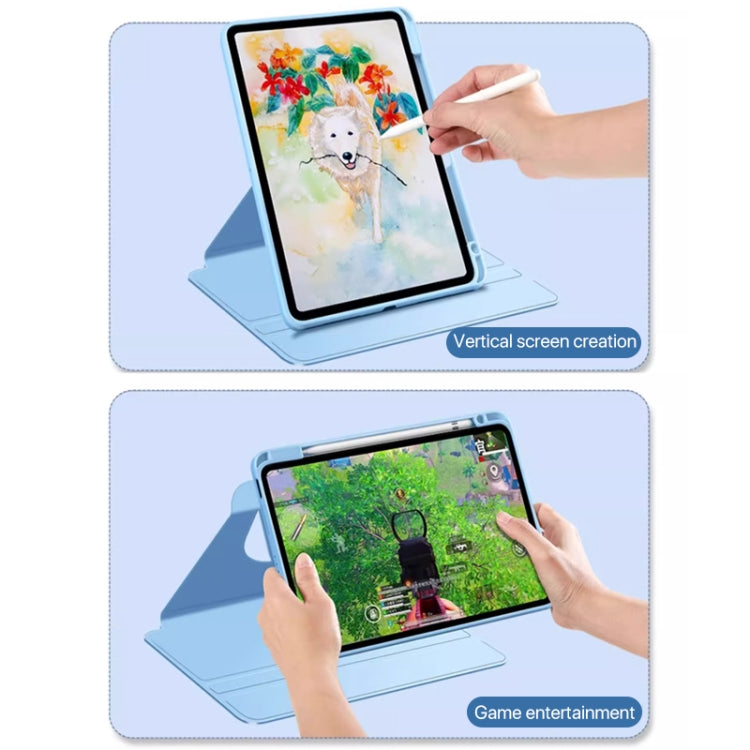 For iPad Air 11 2025 / 2024 Magnetic Split Leather Smart Tablet Case with Pen Slot(Sky Blue) - iPad Air 11 2025 / 2024 Cases by PMC TechLife | Online Shopping South Africa | PMC TechLife | Buy Now Pay Later Mobicred