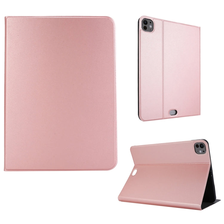 For iPad Pro 13 2024 Stretch Voltage Plain Leather Smart Tablet Case(Rose Gold) - iPad Pro 13 2024 Cases by PMC TechLife | Online Shopping South Africa | PMC TechLife | Buy Now Pay Later Mobicred