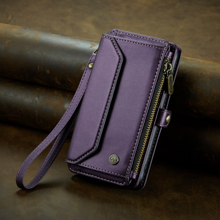 For iPhone 13 mini CaseMe C36 Card Slots Zipper Wallet RFID Anti-theft Leather Phone Case(Purple) - iPhone 13 mini Cases by CaseMe | Online Shopping South Africa | PMC Jewellery | Buy Now Pay Later Mobicred