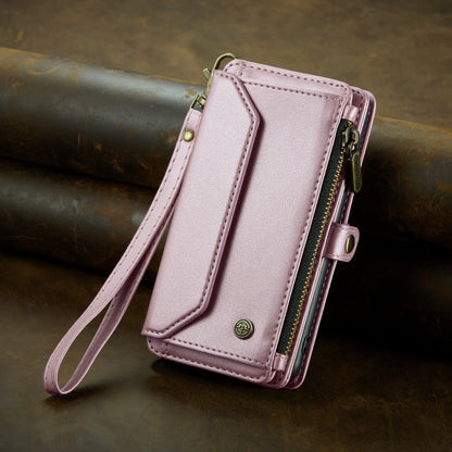 For iPhone 14 CaseMe C36 Card Slots Zipper Wallet RFID Anti-theft Leather Phone Case(Pink) - iPhone 14 Cases by CaseMe | Online Shopping South Africa | PMC Jewellery | Buy Now Pay Later Mobicred