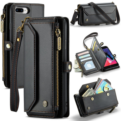 For iPhone 8 Plus / 7 Plus / 6 Plus CaseMe C36 Card Slots Zipper Wallet RFID Anti-theft Leather Phone Case(Black) - More iPhone Cases by CaseMe | Online Shopping South Africa | PMC Jewellery | Buy Now Pay Later Mobicred