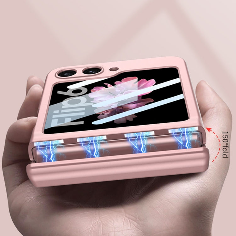 For Samsung Galaxy Z Flip6 GKK Integrated Magnetic Full Coverage Folding Phone Case(Pink) - Galaxy Z Flip6 5G Cases by GKK | Online Shopping South Africa | PMC Jewellery | Buy Now Pay Later Mobicred