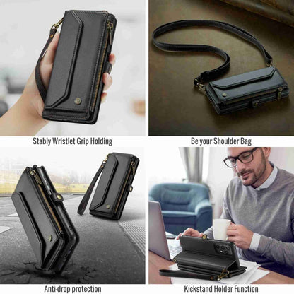 For Samsung Galaxy A33 5G CaseMe C36 Card Slots Zipper Wallet RFID Anti-theft Leather Phone Case(Black) - Galaxy Phone Cases by CaseMe | Online Shopping South Africa | PMC Jewellery | Buy Now Pay Later Mobicred