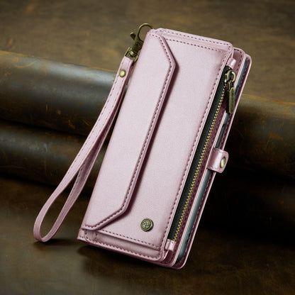 For Samsung Galaxy A52 / A52s 5G CaseMe C36 Card Slots Zipper Wallet RFID Anti-theft Leather Phone Case(Pink) - Galaxy Phone Cases by CaseMe | Online Shopping South Africa | PMC Jewellery | Buy Now Pay Later Mobicred