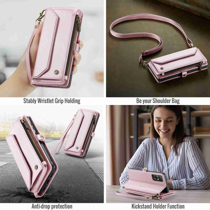 For Samsung Galaxy A71 4G CaseMe C36 Card Slots Zipper Wallet RFID Anti-theft Leather Phone Case(Pink) - Galaxy Phone Cases by CaseMe | Online Shopping South Africa | PMC Jewellery | Buy Now Pay Later Mobicred