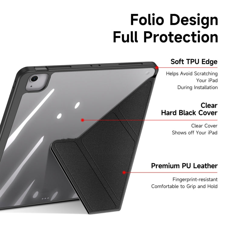 For iPad Air 13 2024 / 2025 DUX DUCIS Magi Series Smart Leather Tablet Case(Black) - iPad Air 13 2025 / 2024 Cases by DUX DUCIS | Online Shopping South Africa | PMC Jewellery | Buy Now Pay Later Mobicred