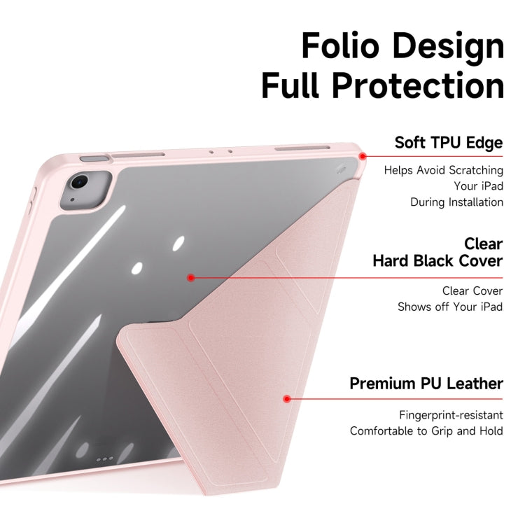 For iPad Air 13 2024 DUX DUCIS Magi Series Smart Leather Tablet Case(Pink) - iPad Air 13 2024 Cases by DUX DUCIS | Online Shopping South Africa | PMC Jewellery | Buy Now Pay Later Mobicred