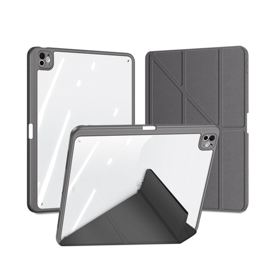 For iPad Pro 13 2024 DUX DUCIS Magi Series Smart Leather Tablet Case(Grey) - iPad Pro 13 2024 Cases by DUX DUCIS | Online Shopping South Africa | PMC Jewellery | Buy Now Pay Later Mobicred