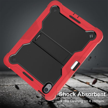 For iPad Air 11 2024 / Air 2022 10.9 Shockproof Silicone Hybrid PC Tablet Case with Holder(Black + Red) - iPad Air 11 2025 / 2024 Cases by PMC Jewellery | Online Shopping South Africa | PMC Jewellery | Buy Now Pay Later Mobicred