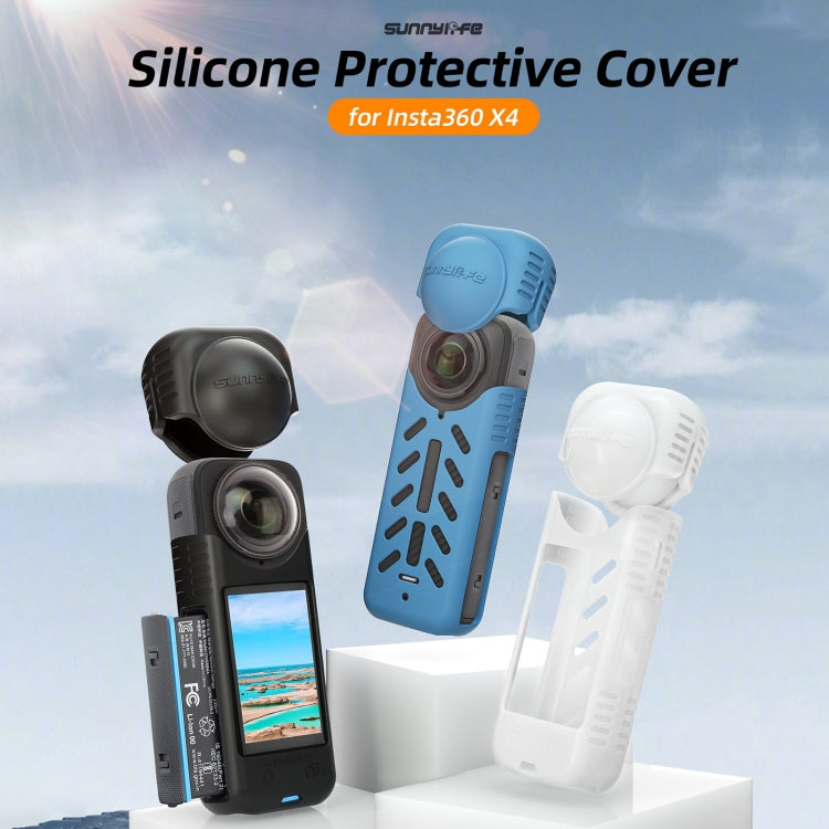 For Insta360 X4 / X5 Sunnylife Silicone Shockproof Case Lens Body Cover Kit(Black) - free shipping - PMC TechLife - Order now!