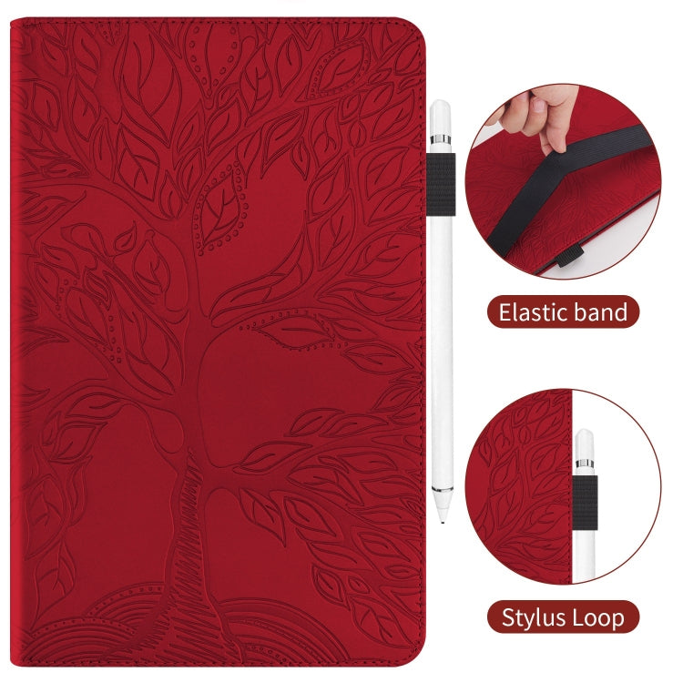 For iPad Pro 13 2024 Tree Life Series Embossed Smart Leather Tablet Case(Red) - iPad Pro 13 2024 Cases by PMC TechLife | Online Shopping South Africa | PMC TechLife | Buy Now Pay Later Mobicred