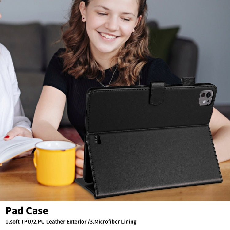 For iPad Pro 13 2024 Rhombus Lattice Leather Smart Tablet Case(Black) - iPad Pro 13 2024 Cases by PMC TechLife | Online Shopping South Africa | PMC TechLife | Buy Now Pay Later Mobicred