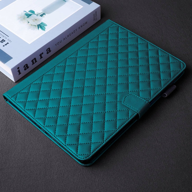 For iPad Pro 11 2024 Rhombus Lattice Leather Smart Tablet Case(Dark Green) - iPad Pro 11 2024 Cases by PMC Jewellery | Online Shopping South Africa | PMC Jewellery | Buy Now Pay Later Mobicred