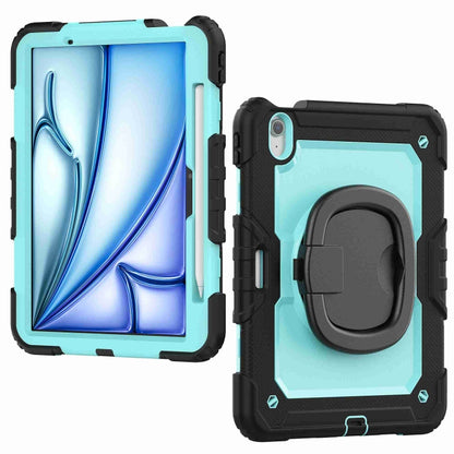 For iPad Air 11 2024 Handle Silicone Hydric PC Tablet Case with Shoulder Strap(Light Blue PC) - iPad Air 11 2024 Cases by PMC Jewellery | Online Shopping South Africa | PMC Jewellery | Buy Now Pay Later Mobicred