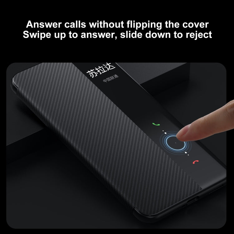 For Huawei Mate 70 RS Ultimate SULADA Kevlar 600D Texture Smart Window Leather Phone Case(Black) - free shipping - PMC TechLife - Order now!