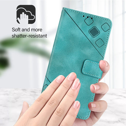 For Blackview A53 Skin Feel Embossed Leather Phone Case(Green) - More Brand by PMC Jewellery | Online Shopping South Africa | PMC Jewellery | Buy Now Pay Later Mobicred