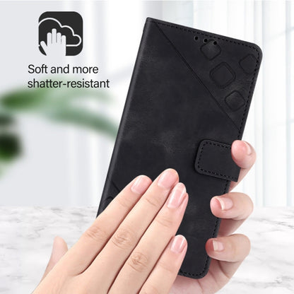 For Blackview Wave 6C Skin Feel Embossed Leather Phone Case(Black) - More Brand by PMC Jewellery | Online Shopping South Africa | PMC Jewellery | Buy Now Pay Later Mobicred