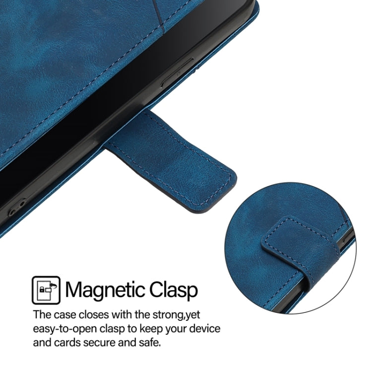 For Blackview Wave 6C Skin Feel Embossed Leather Phone Case(Blue) - More Brand by PMC Jewellery | Online Shopping South Africa | PMC Jewellery | Buy Now Pay Later Mobicred