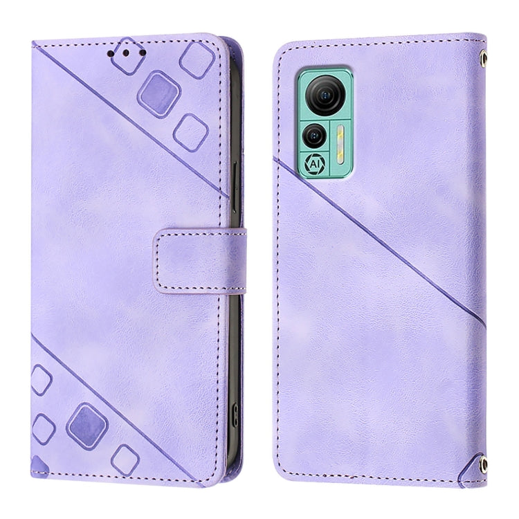 For Ulefone Note 14 Skin Feel Embossed Leather Phone Case(Light Purple) - Ulefone Cases by PMC Jewellery | Online Shopping South Africa | PMC Jewellery | Buy Now Pay Later Mobicred