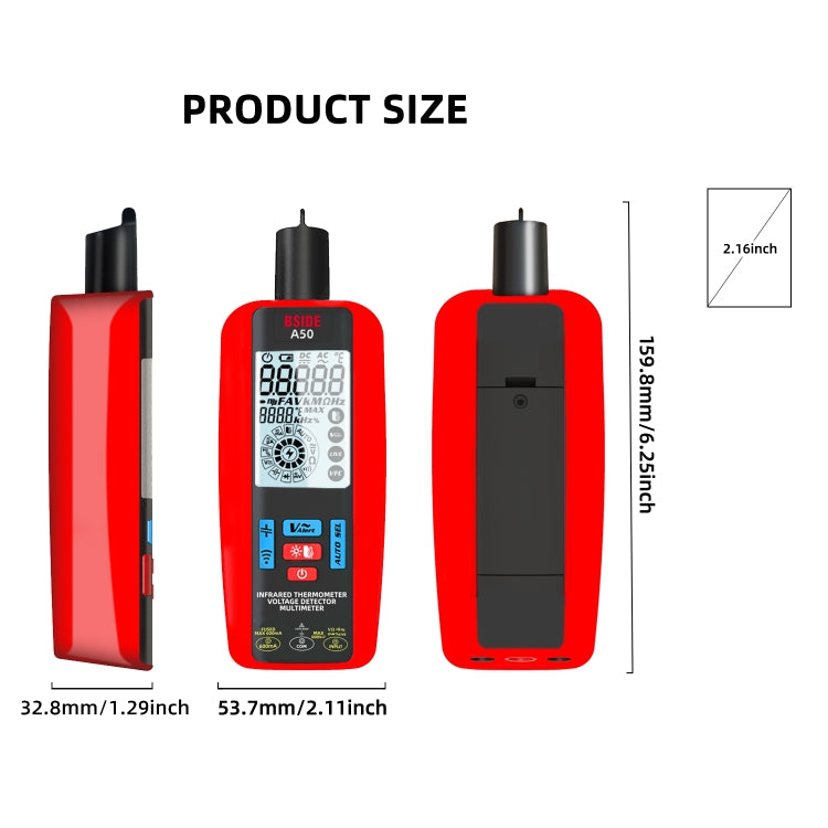 BSIDE A50 Infrared Temperature Test Digital Multimeter - free shipping - PMC TechLife - Order now!