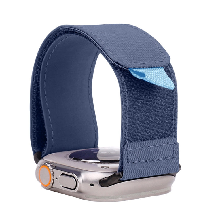 For Apple Watch Ultra 49mm Loop Woven Nylon Watch Band(Dark Blue) - Watch Bands by PMC Jewellery | Online Shopping South Africa | PMC Jewellery | Buy Now Pay Later Mobicred