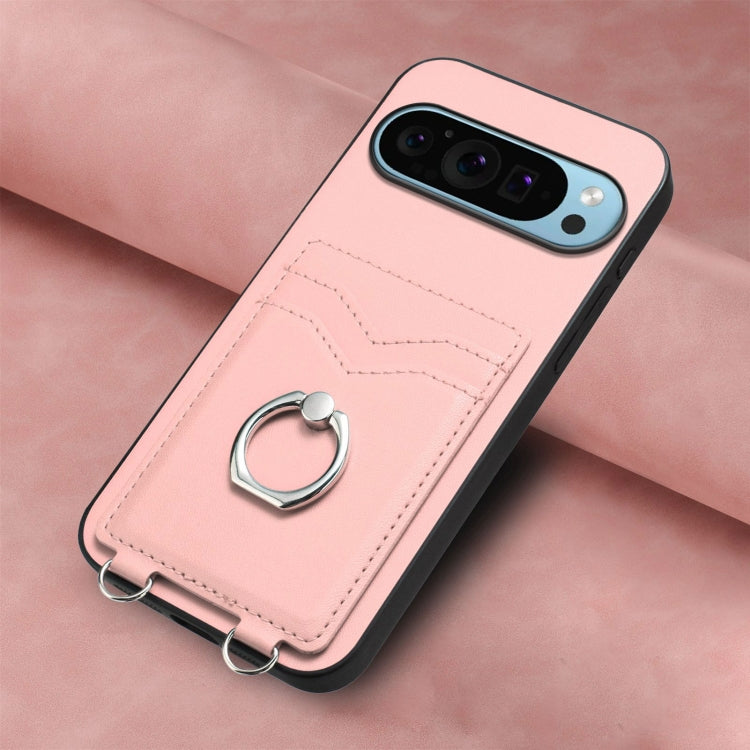 For Google Pixel 9 Pro XL R20 Ring Card Holder Phone Case(Pink) - Google Cases by PMC Jewellery | Online Shopping South Africa | PMC Jewellery | Buy Now Pay Later Mobicred