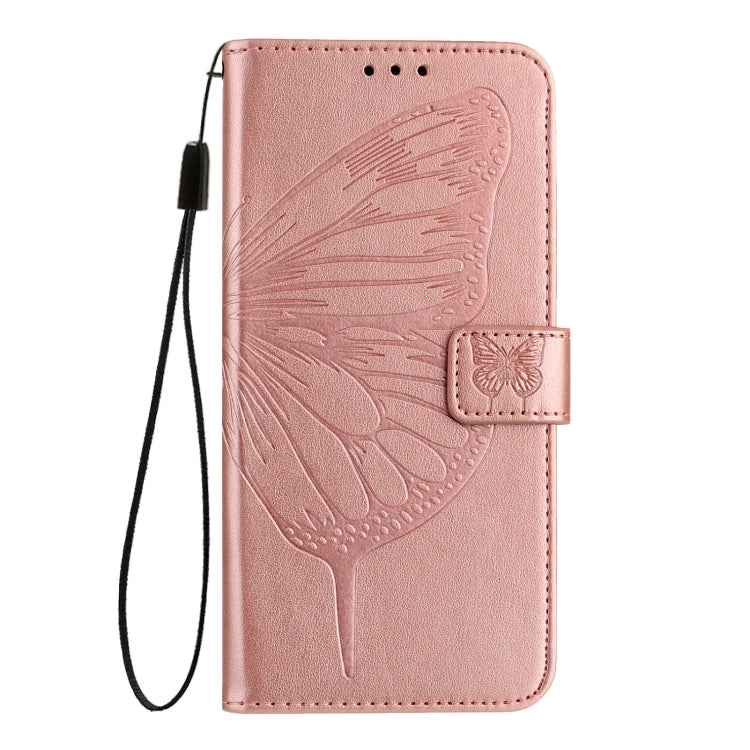 For Blackview A53 Embossed Butterfly Leather Phone Case(Rose Gold) - More Brand by PMC TechLife | Online Shopping South Africa | PMC TechLife | Buy Now Pay Later Mobicred